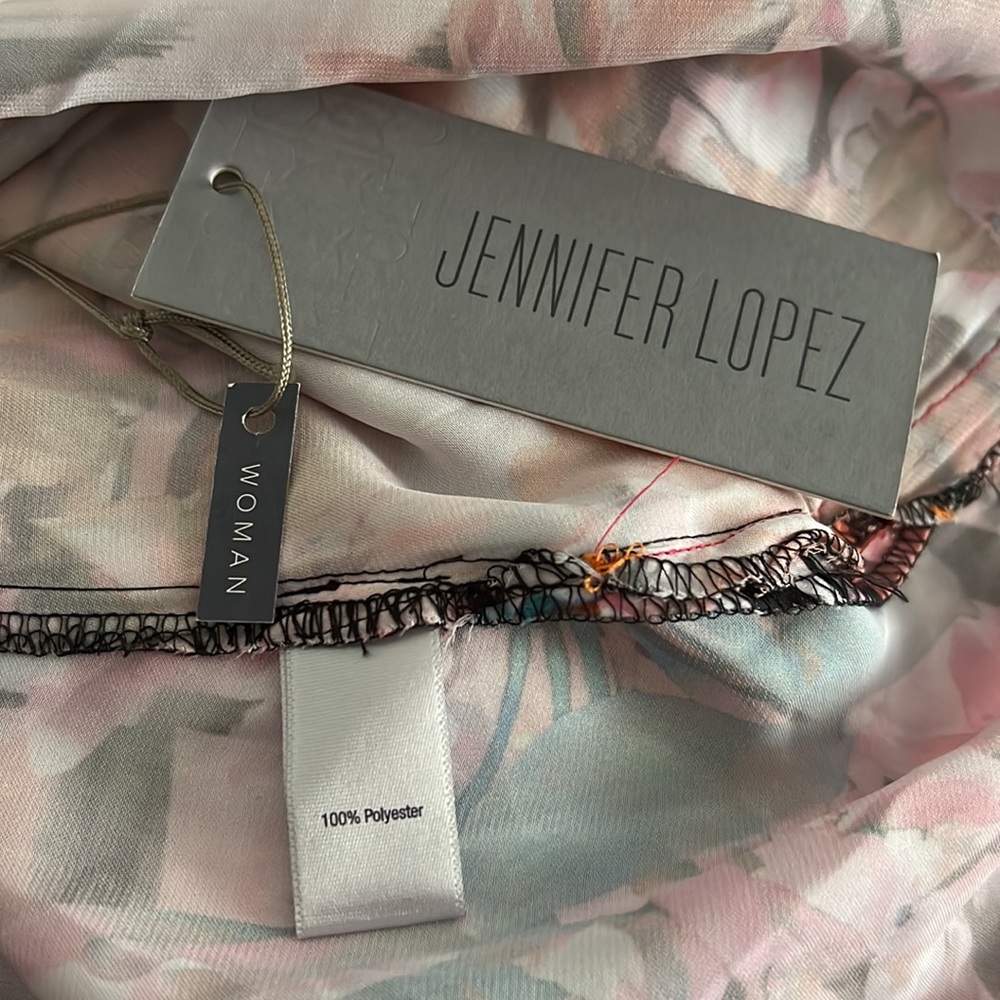 Jennifer Lopez Strapless Long Dress Tropical Sz 2X - Picture 9 of 11